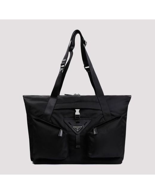 Prada Black Re-nylon Travel Bag Unica for men