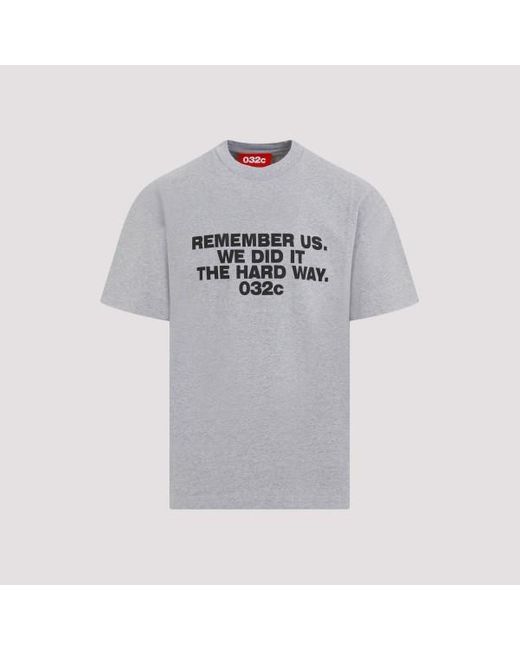 032c Gray Consensus Aerican-cut T-shirt for men