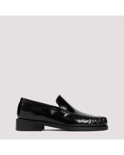 Acne Black Calf Leather Loafers for men