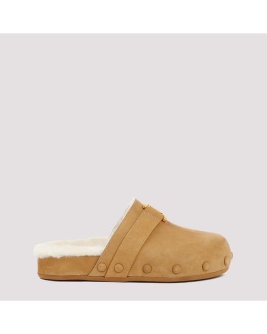 Chloé Natural Marcie Leather Mules