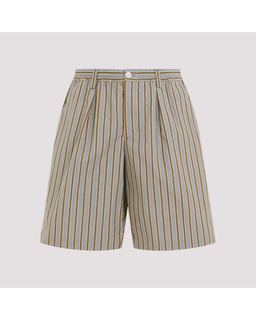 Marni Gray Drawstring Bermuda Pants for men
