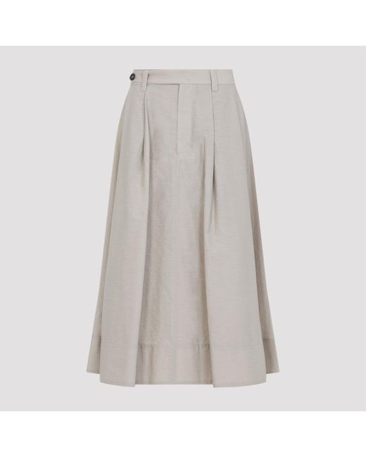 Brunello Cucinelli Gray Midi Skirts
