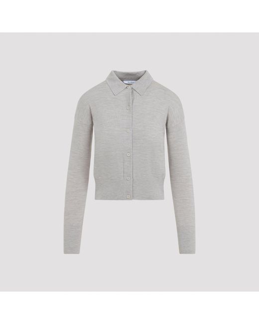 Max Mara Gray Shirt Collar Sweater