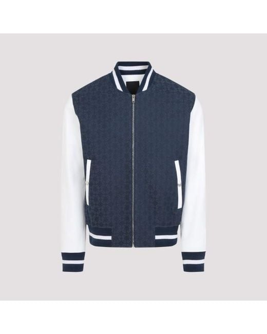 Givenchy Blue Logo Bomber Jacket for men