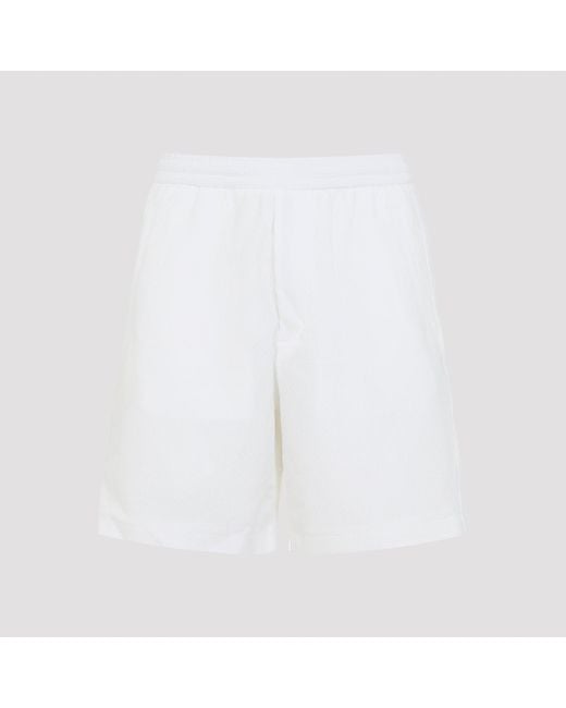 Giorgio Armani White Ivory Bermuda Shorts for men