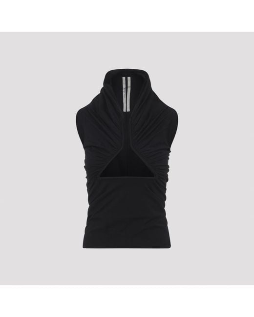 Rick Owens Black Prong Ss Top