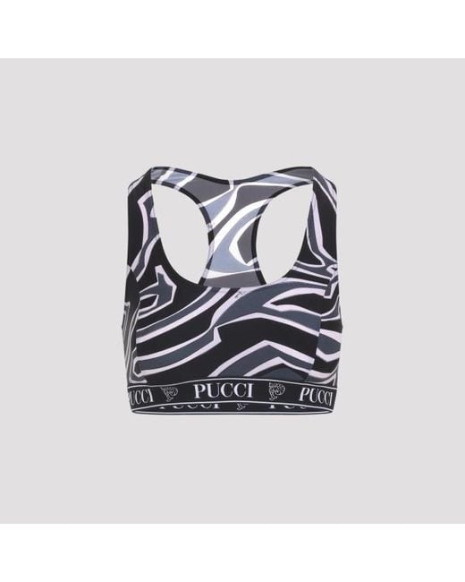 Emilio Pucci Blue Polyamide Top