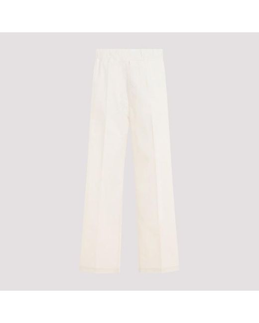 Moncler White Oncler Cotton Track Pants for men