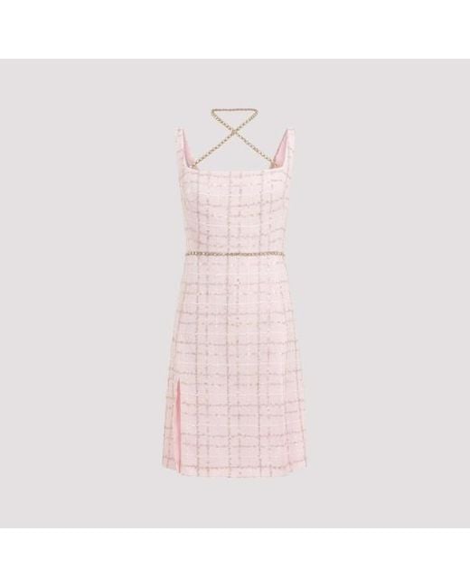 Giambattista Valli Pink Bouclé Midi Dress