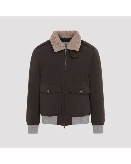 Brunello Cucinelli Black Water Resistant Jacket for men