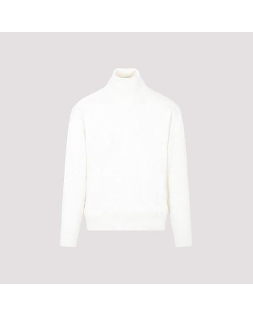 Bally White Turtleneck Sweater