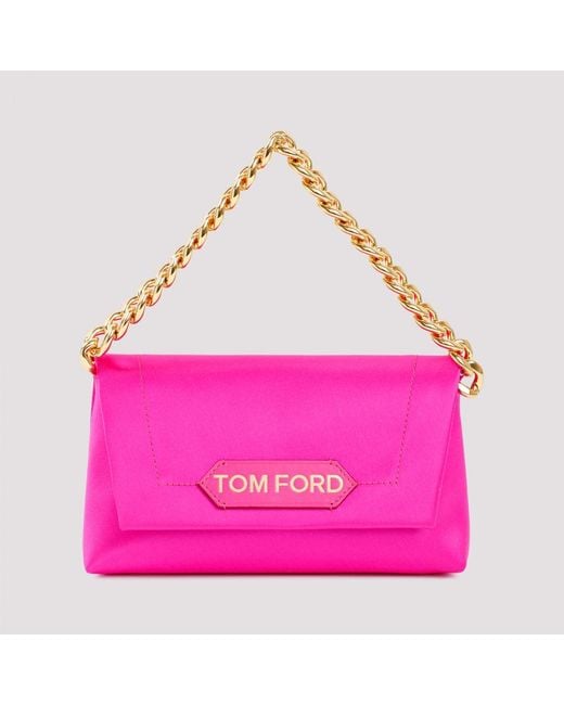 Tom Ford Pink Satin Mini Shoulder Bag