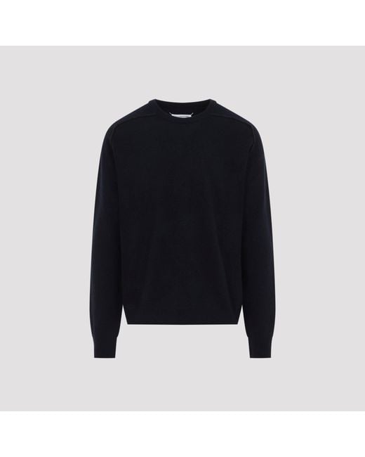 Maison Margiela Blue Lambswool Sweater for men