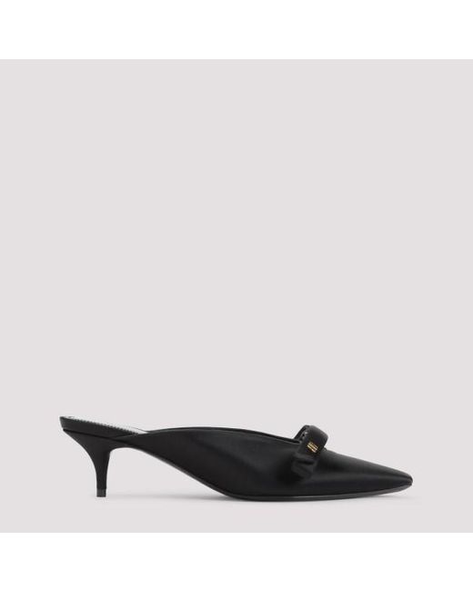 サンダル・ミュール Balenciaga Nano Bow Black Viscose Mules BALENCIAGA NANO BOW MULES バレンシアガ ナノ ボウ (BALENCIAGA