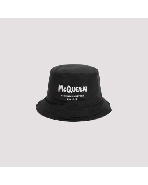 Alexander McQueen Black Gray Logo Baseball Cap for men