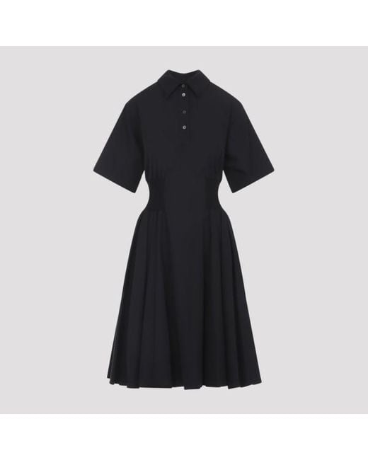 Loewe Black Cotton Short Sleeve Dress Elastane