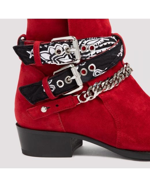 Amiri Bandana Boots in Red for Men Lyst