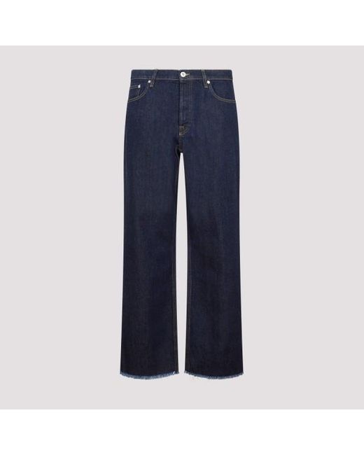 Lanvin Blue 5 Pockets Tailored Denim Trousers for men