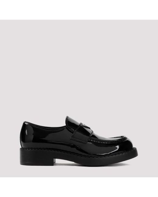 Prada Black Patent Calf Leather Loafers for men