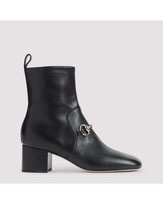 Gucci Black Lady Horsebit Boots