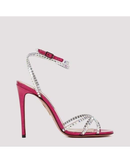 Aquazzura Pink Dance Plexi Sandals