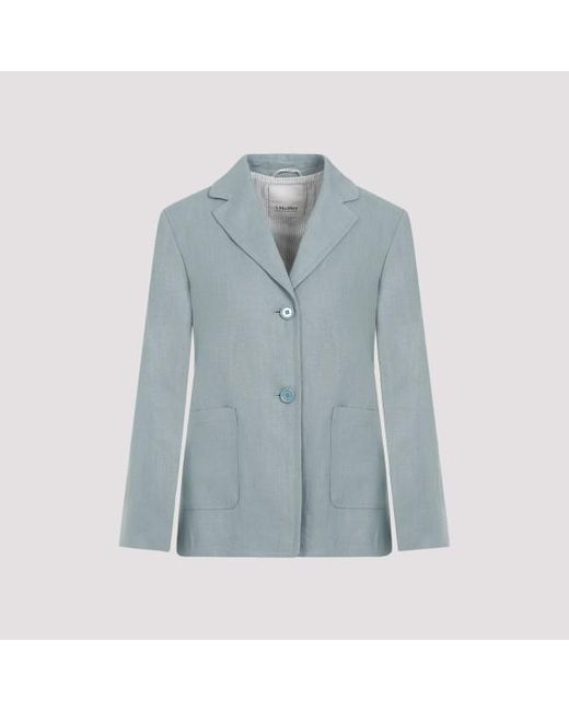 Max Mara Blue `s Socrates Linen Jacket