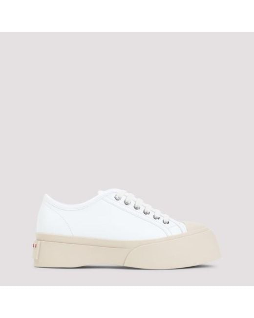 Marni White Pablo Calf Leather Sneakers