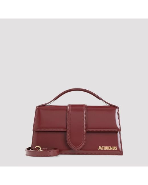 Jacquemus Red Le Grand Bambino Mini Patent Calf Leather Shoulder Bag