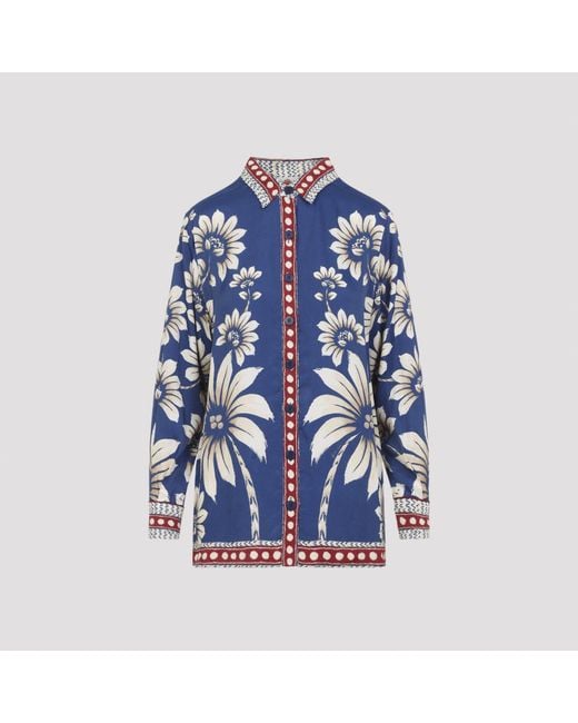 Farm Rio Blue Shirt