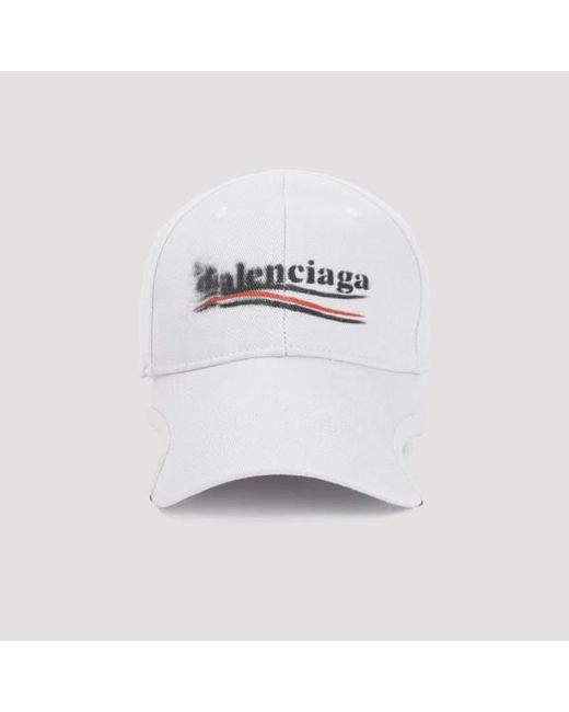 Balenciaga White Political Stencil Adjustable Baseball Cap for men