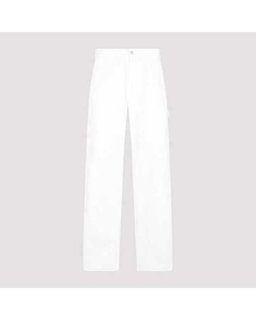 Alexander McQueen White Workwear Jeans for men