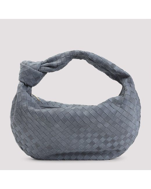 Bottega Veneta Blue Jodie Intrecciato 15 Cloudy Suede Handbag