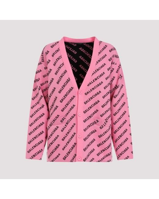 Balenciaga Pink All-over Cardigan