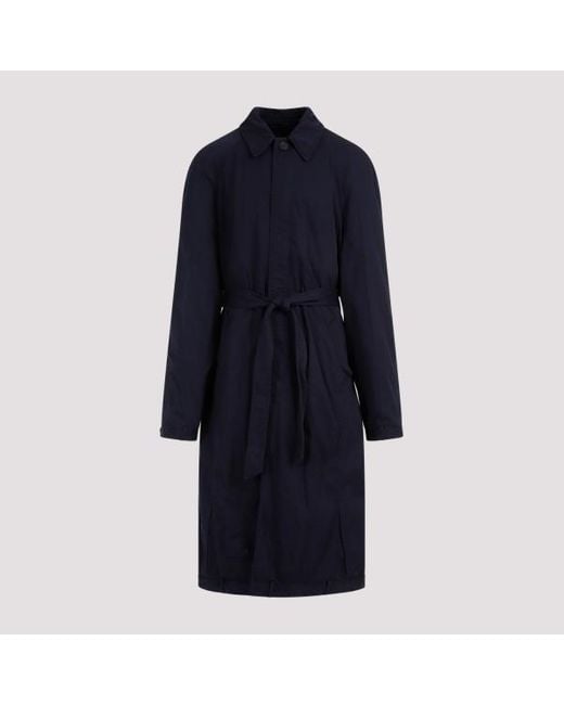 Balenciaga Blue Cotton Coat for men