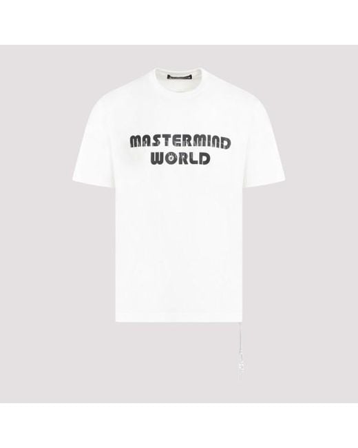 Mastermind Japan White Aterind Word Aurora T-hirt for men