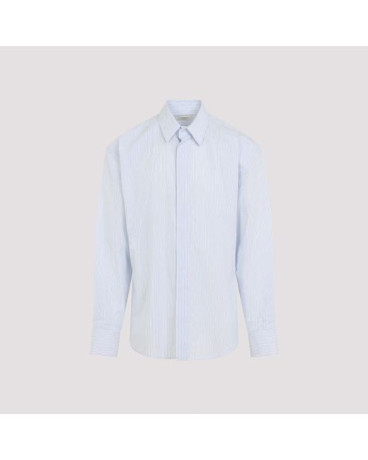 Saint Laurent Blue Cotton Shirt for men