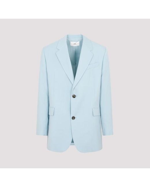 AMI Blue Two Buttons Jacket for men