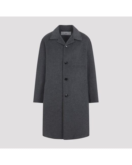 Ami Paris Car Coat in Black for Men Lyst UK