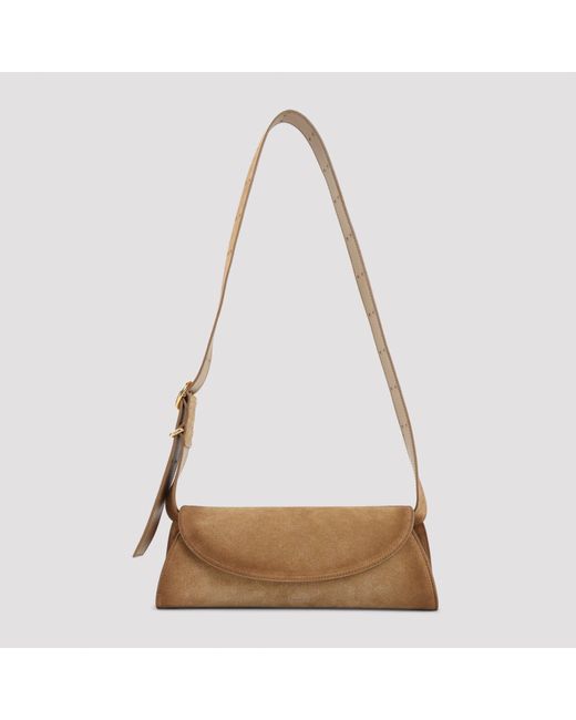 Jil Sander Natural Suede Cannolo Bag