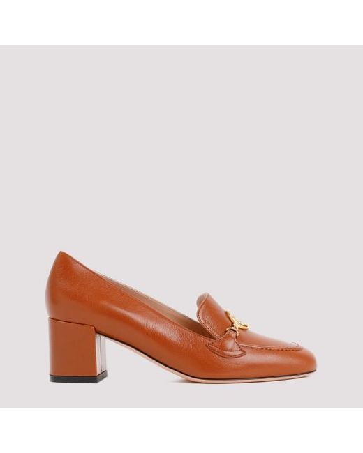Bally Brown Heeled Loafers
