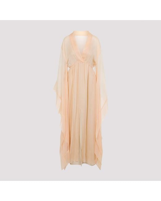 Alberta Ferretti Natural Maxi Dresses