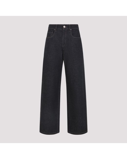 Brunello Cucinelli Blue Cotton Jeans