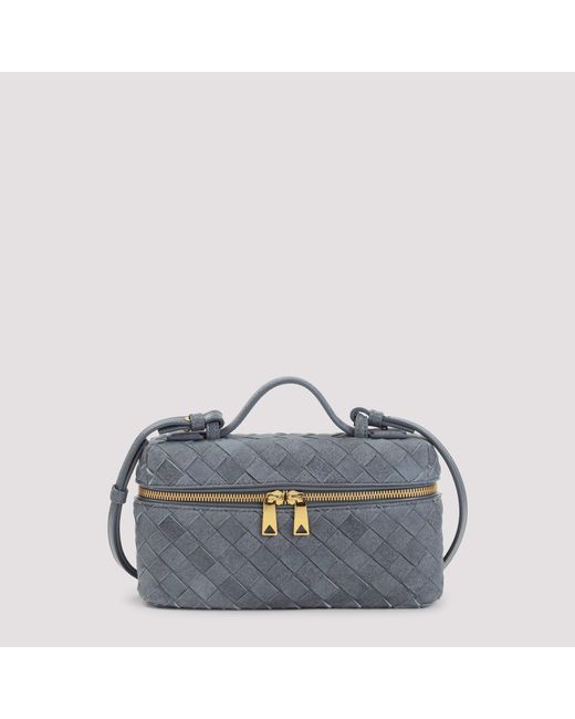 Bottega Veneta Blue Bang Bang Intrecciato Handbag