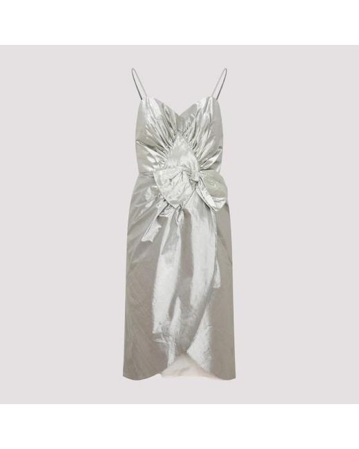 Maison Margiela Gray Silver Midi Dress