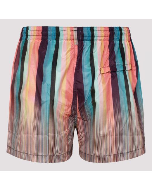 paul smith signature stripe swim shorts