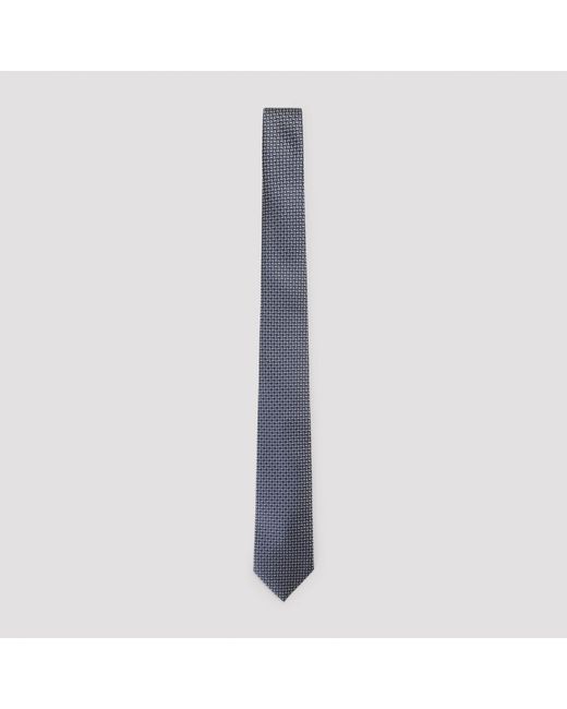 Brioni Blue Silk Tie for men