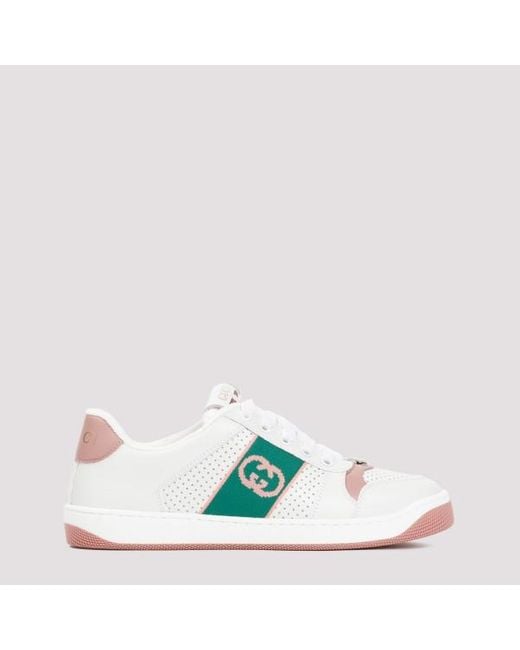 Gucci Green Screener Lace-up Sneakers