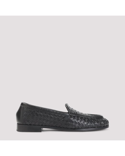 Bottega Veneta Black Silenzio Loafers for men