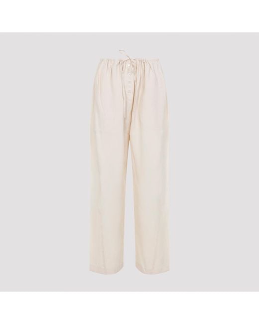 Studio Nicholson Natural Wide Leg Nude & Neutrals
