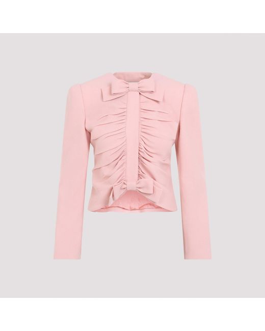 Valentino Pink Virgin Wool Jacket For